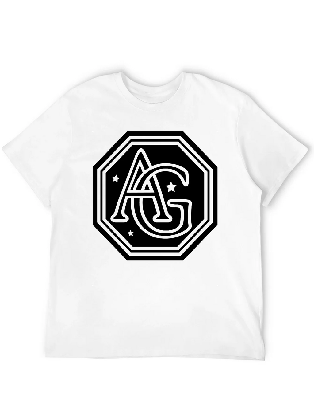 AG Logo Black Tee - Modern Graphic Print
