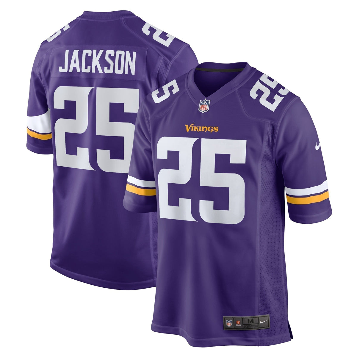 Theo Jackson Minnesota Vikings  Home Game   Jersey - Purple