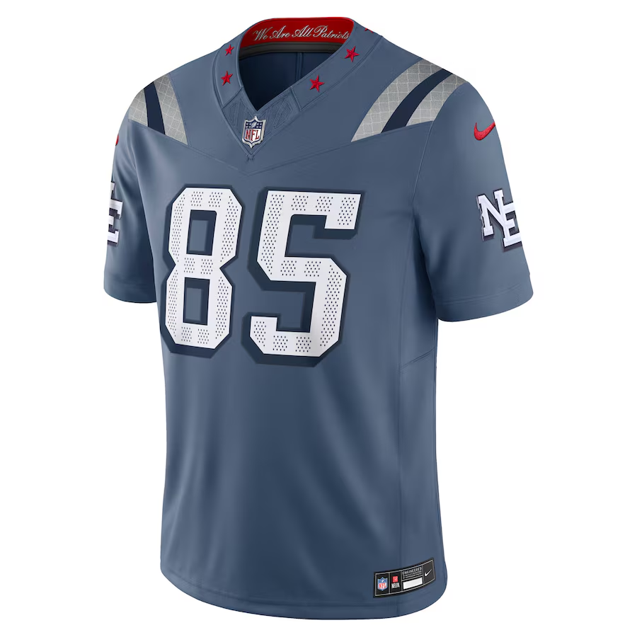 Men's New England Patriots Hunter Henry  Storm Blue 2025 Rivalries Collection Limited Jersey