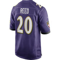 B.Ravens #20 Ed Reed Purple Retired Player Alternate Game Jersey