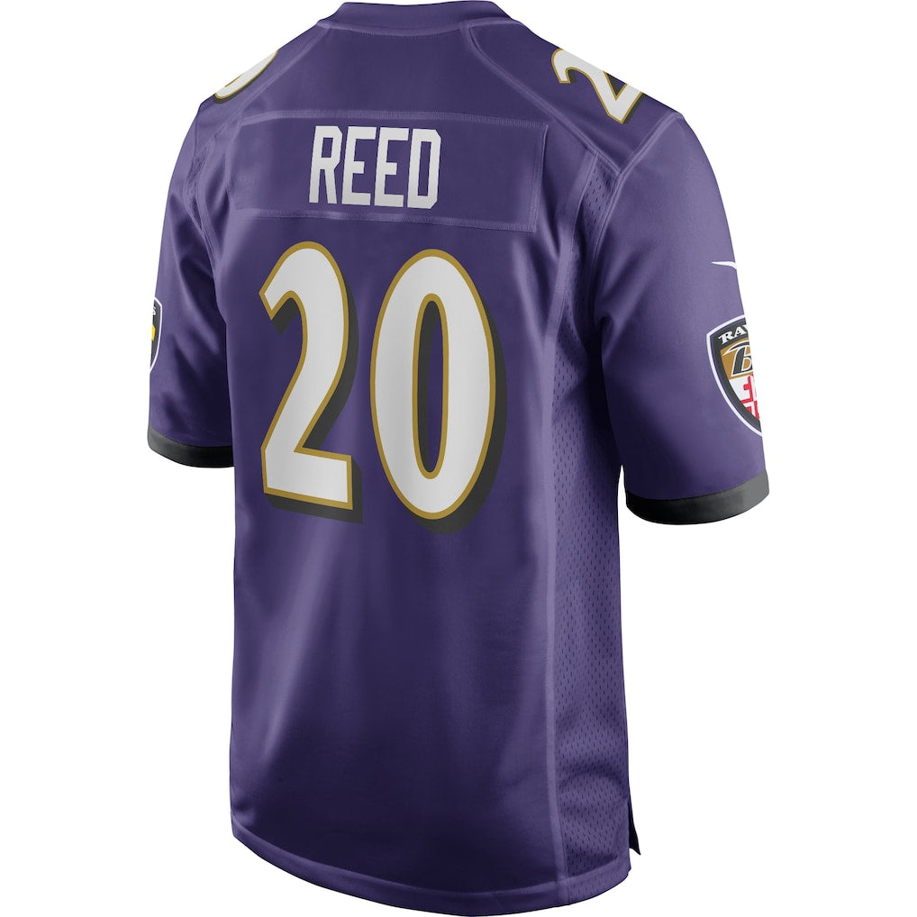 B.Ravens #20 Ed Reed Purple Retired Player Alternate Game Jersey