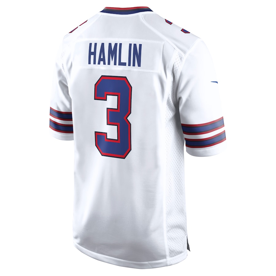 Men's Buffalo Bills Damar Hamlin  White Game Jersey