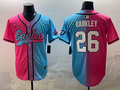 Men's Philadelphia Eagles Saquon Barkley Pink/Blue Game Jersey