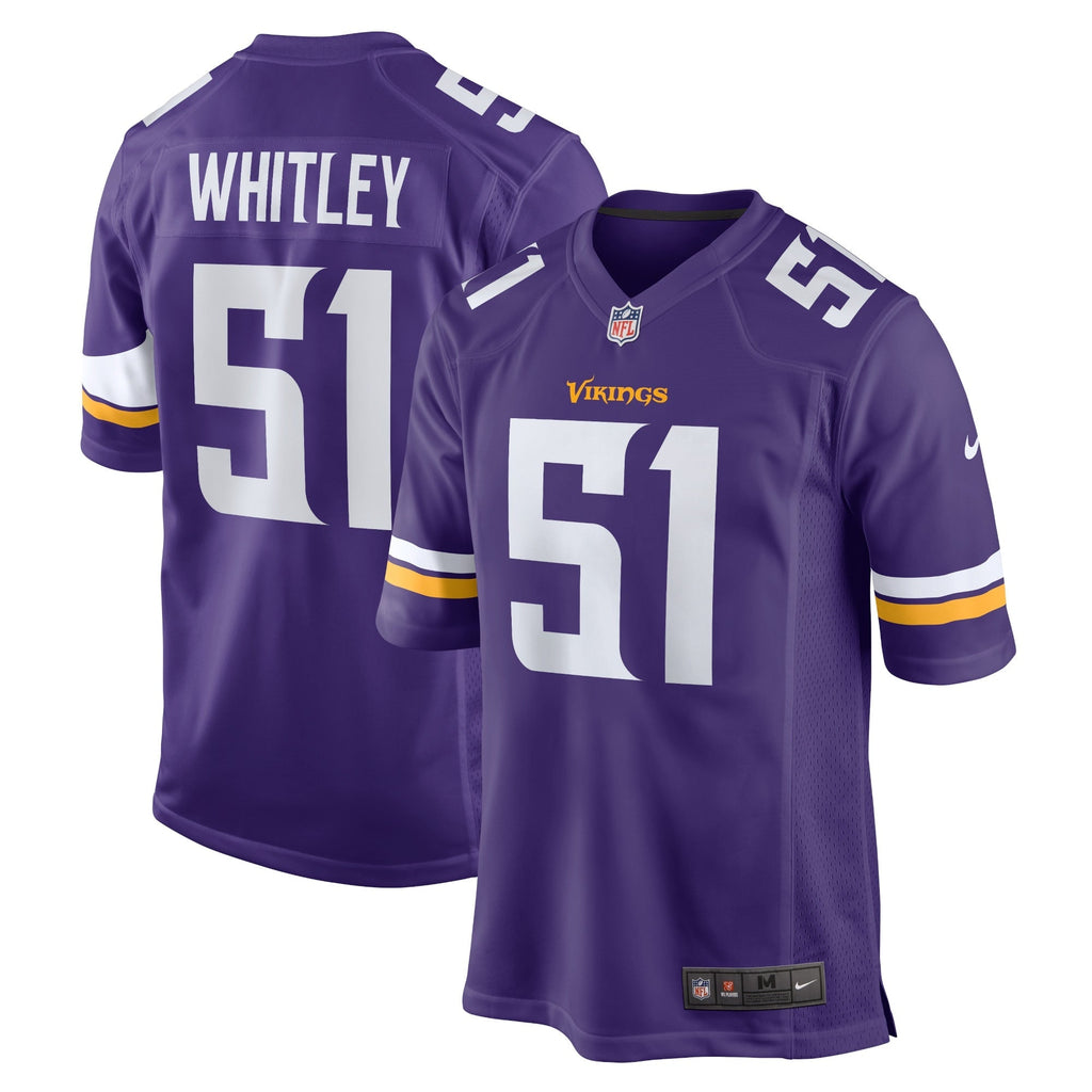 Benton Whitley Minnesota Vikings  Home Game   Jersey - Purple