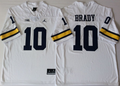 Men's Michigan Wolverines Tom Brady White Alumni Player Game Jersey