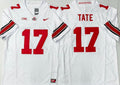 Men's Ohio State Buckeyes Carnell Tate #17 White Player Game Jersey