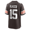C.Browns #15 Joe Flacco Brown Team Game Jersey