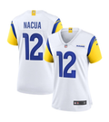 Women's  Puka Nacua White Los Angeles Rams Game Player Jersey