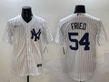 Men's New York Yankees1 Max Fried #54 White Home Limited Player Jersey