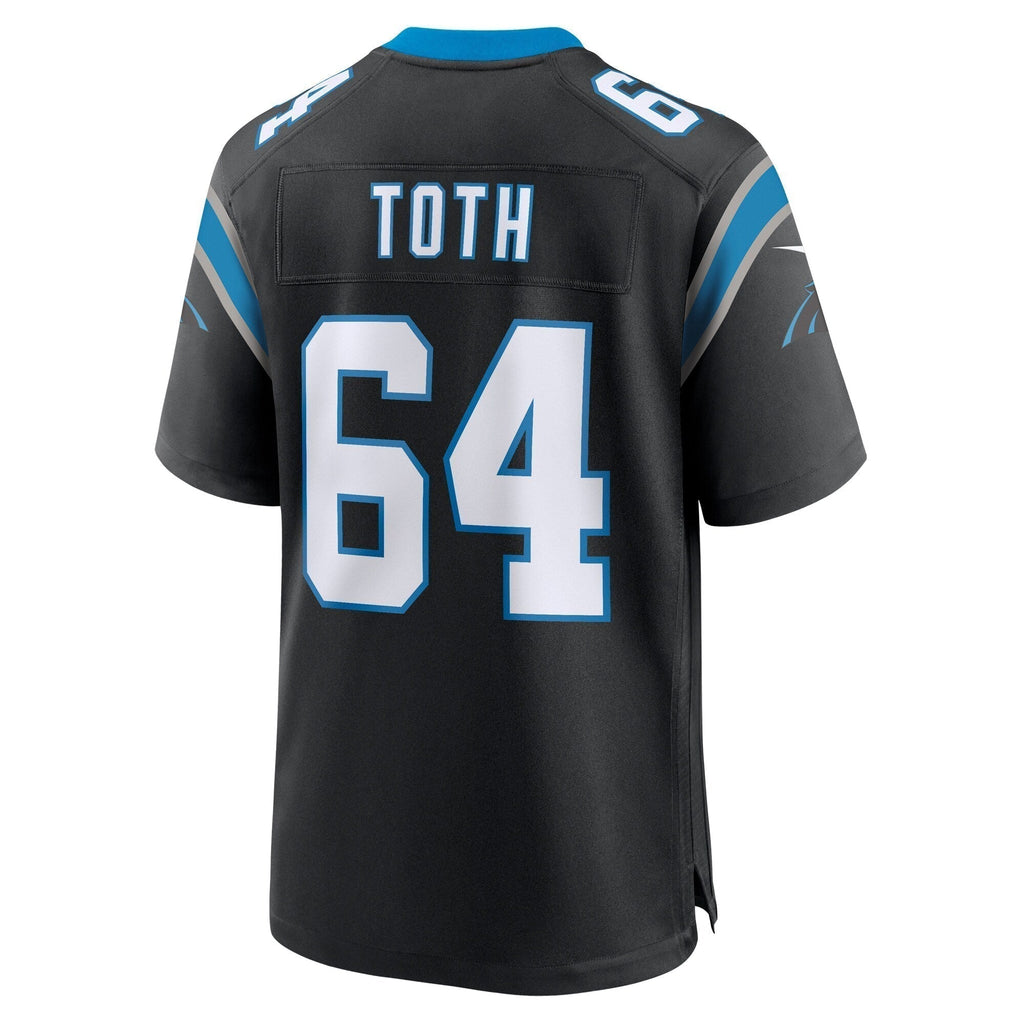 Brett Toth Carolina Panthers  Game Jersey -  Black
