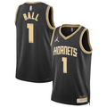 24 Hornets #1 Ball black and gold jersey