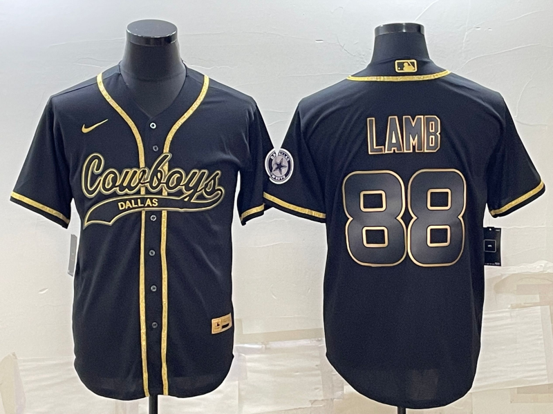 Men's Dallas Cowboys CeeDee Lamb Black Game Jersey Joint Edition
