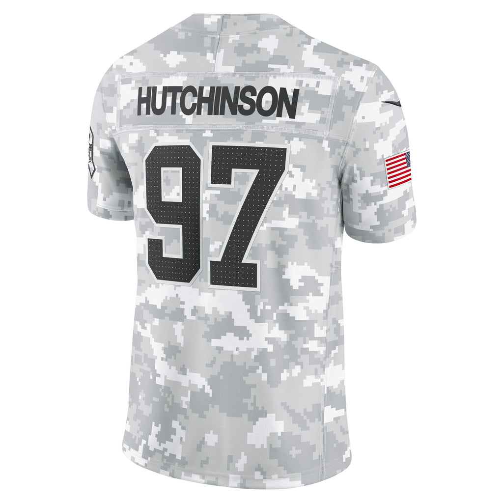 Aidan Hutchinson Detroit Lions  2024 Salute to Service Limited Jersey - Arctic Camo