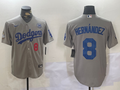Men's Los Angeles Dodgers Enrique Hernandez Gray Game Jersey