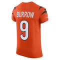 C.Bengals #9 Joe Burrow Orange Vapor F.U.S.E. Elite Jersey