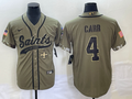 Men's New Orleans Saints Derek Carr Olive 2022 Salute To Service Retired Player Limited Jersey Joint Edition