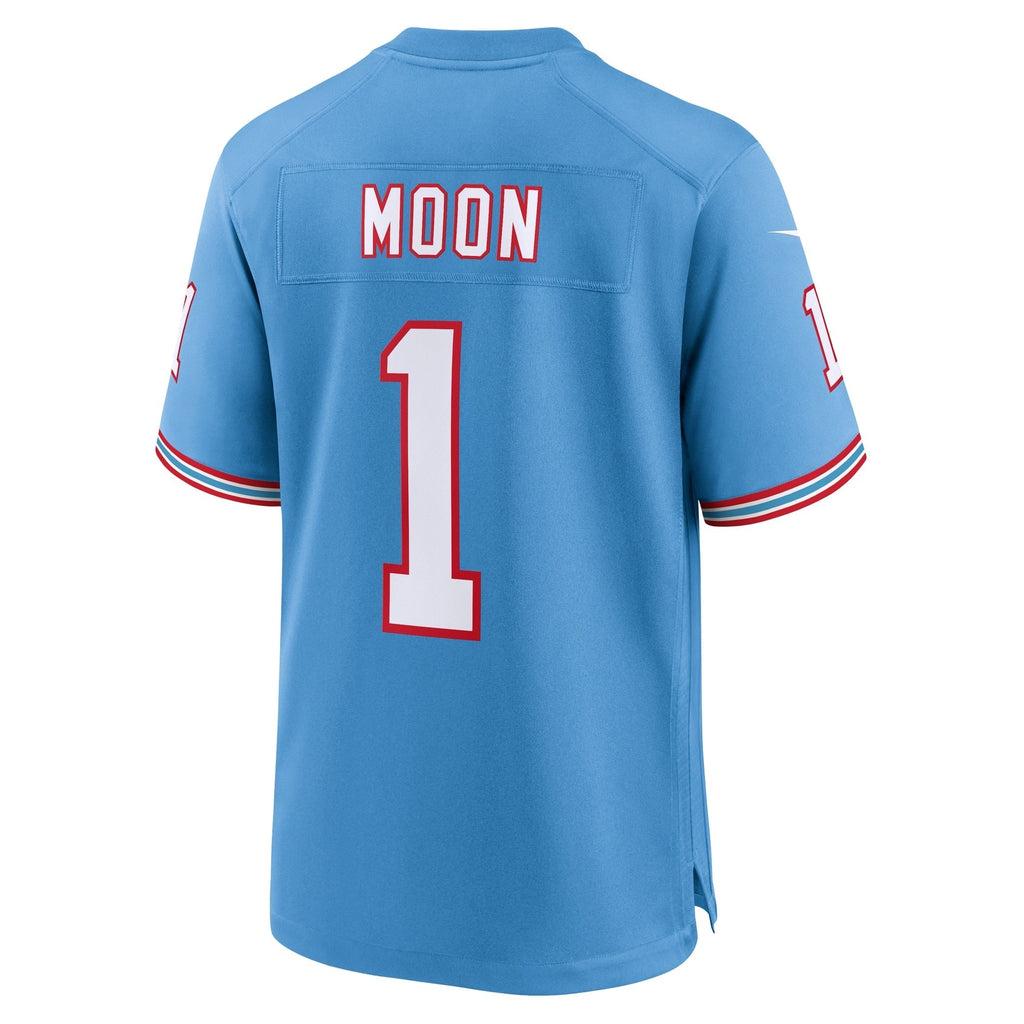 Warren Moon Tennessee Titans  Oilers Throwback Retired   Game Jersey - Light Blue