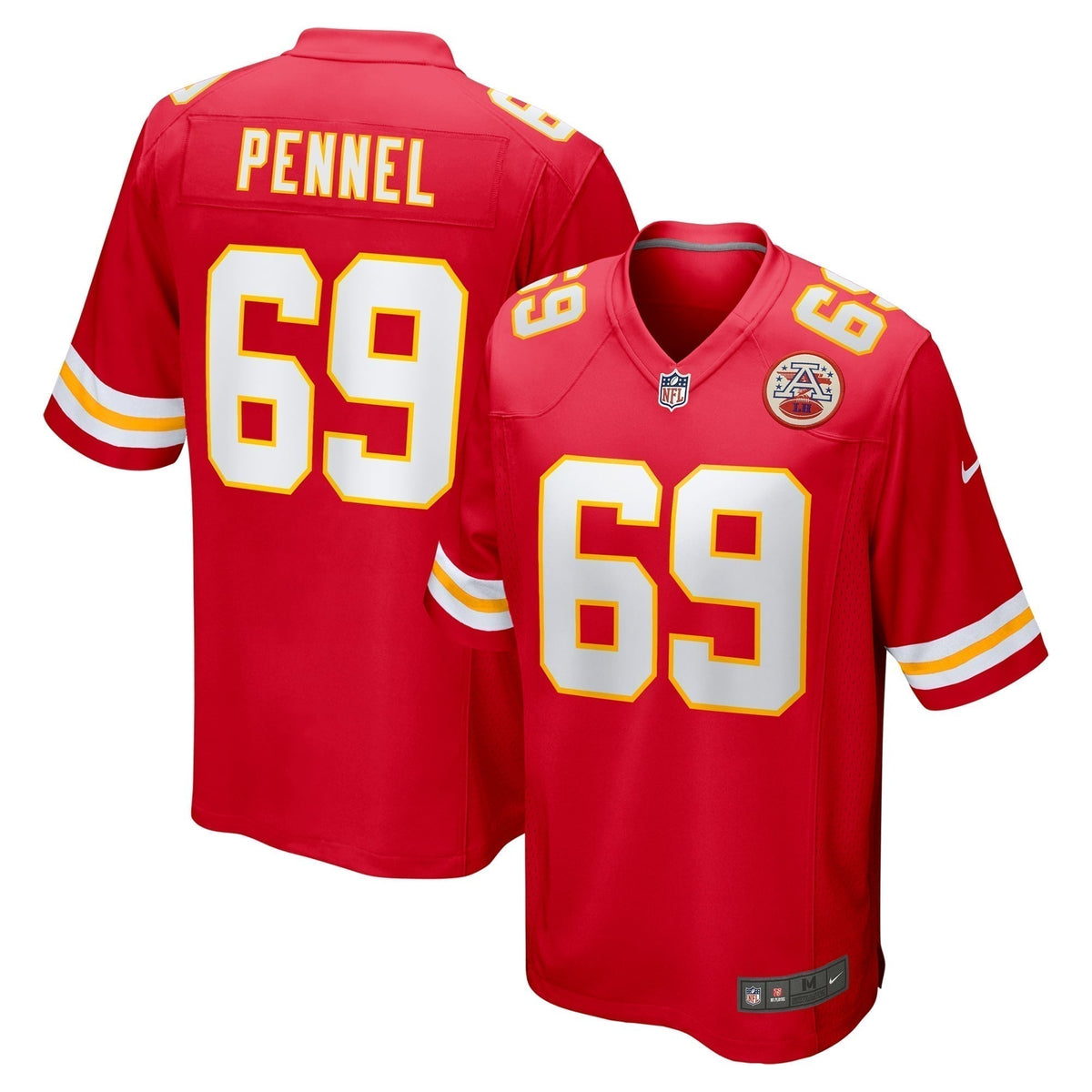 Mike Pennel Kansas City Chiefs   Game Jersey -  Red