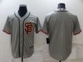 Men's San Francisco Giants Gray Road Replica Blank Jersey1