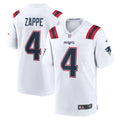 Bailey Zappe New England Patriots  Game   Jersey - White
