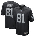 Tim Brown Las Vegas Raiders  Game Retired   Jersey - Black