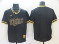 Men's Minnesota Twins Black Replica Player Blank Jersey1
