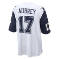 D.Cowboys #17 Brandon Aubrey White Alternate Game Team Jersey