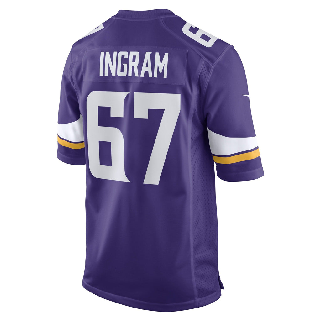 Ed Ingram Minnesota Vikings  Game   Jersey - Purple