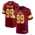 Men's  Javon Kinlaw Burgundy Washington Commanders Team Game Jersey