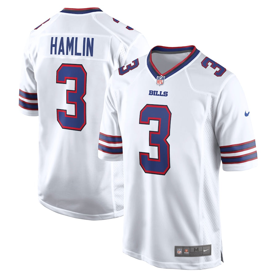 Men's Buffalo Bills Damar Hamlin  White Game Jersey
