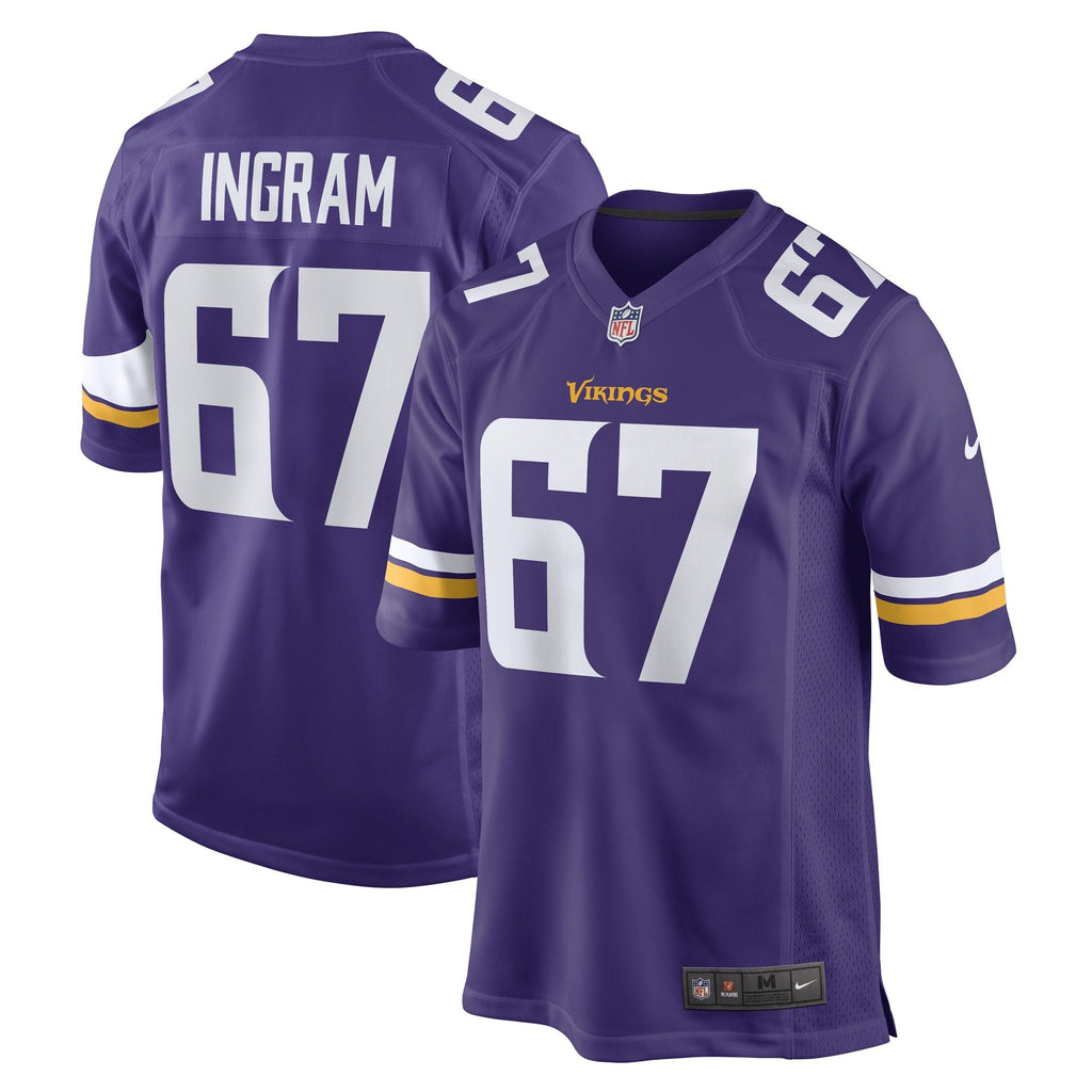 Ed Ingram Minnesota Vikings  Game   Jersey - Purple