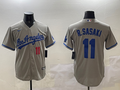 Men's Los Angeles Dodgers Roki Sasaki Gray Alternate Replica Player Jersey