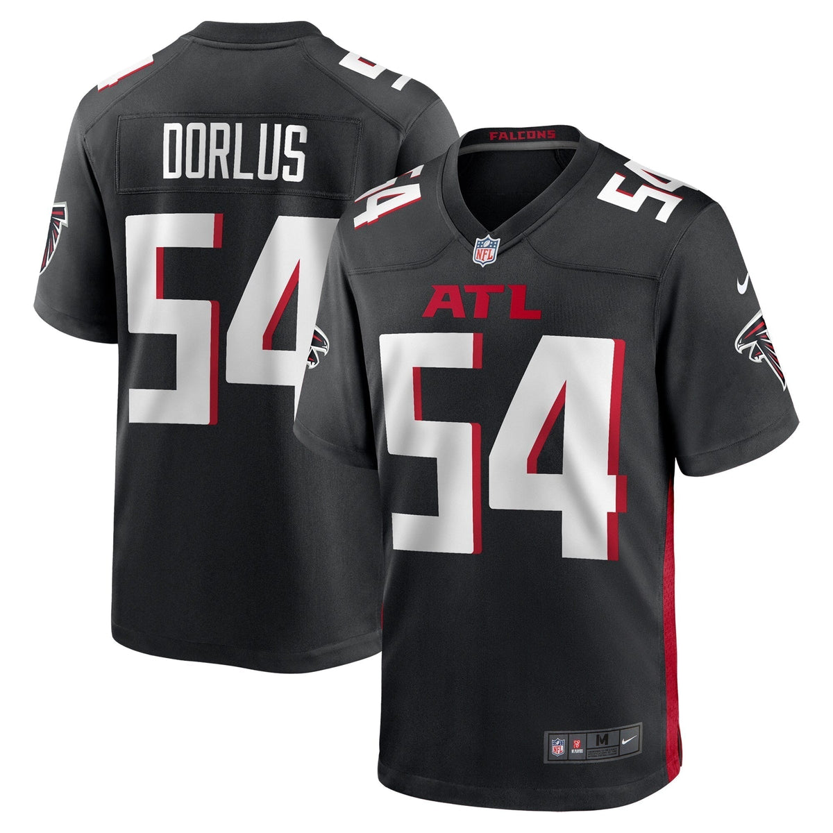 Brandon Dorlus Atlanta Falcons  Team Game Jersey -  Black