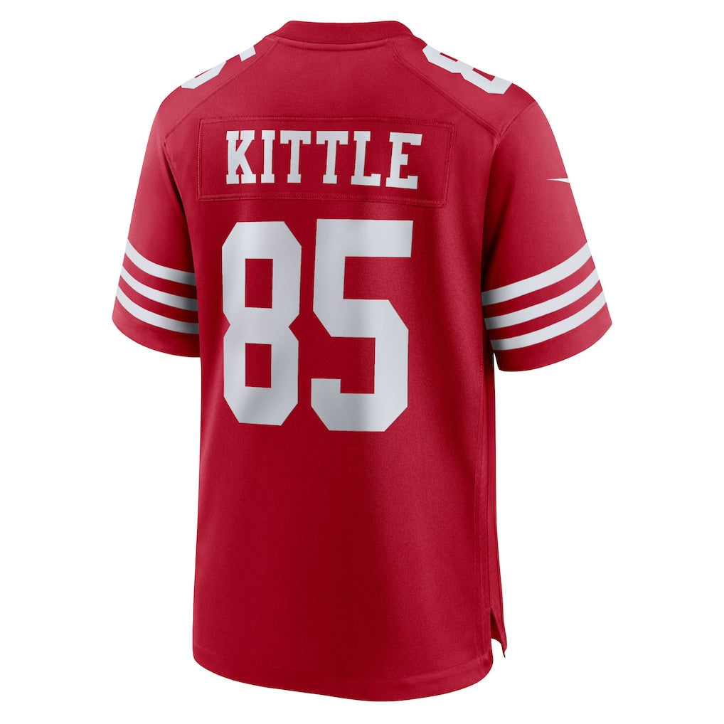 SF.49ers #85 George Kittle Scarlet Team Game Jersey