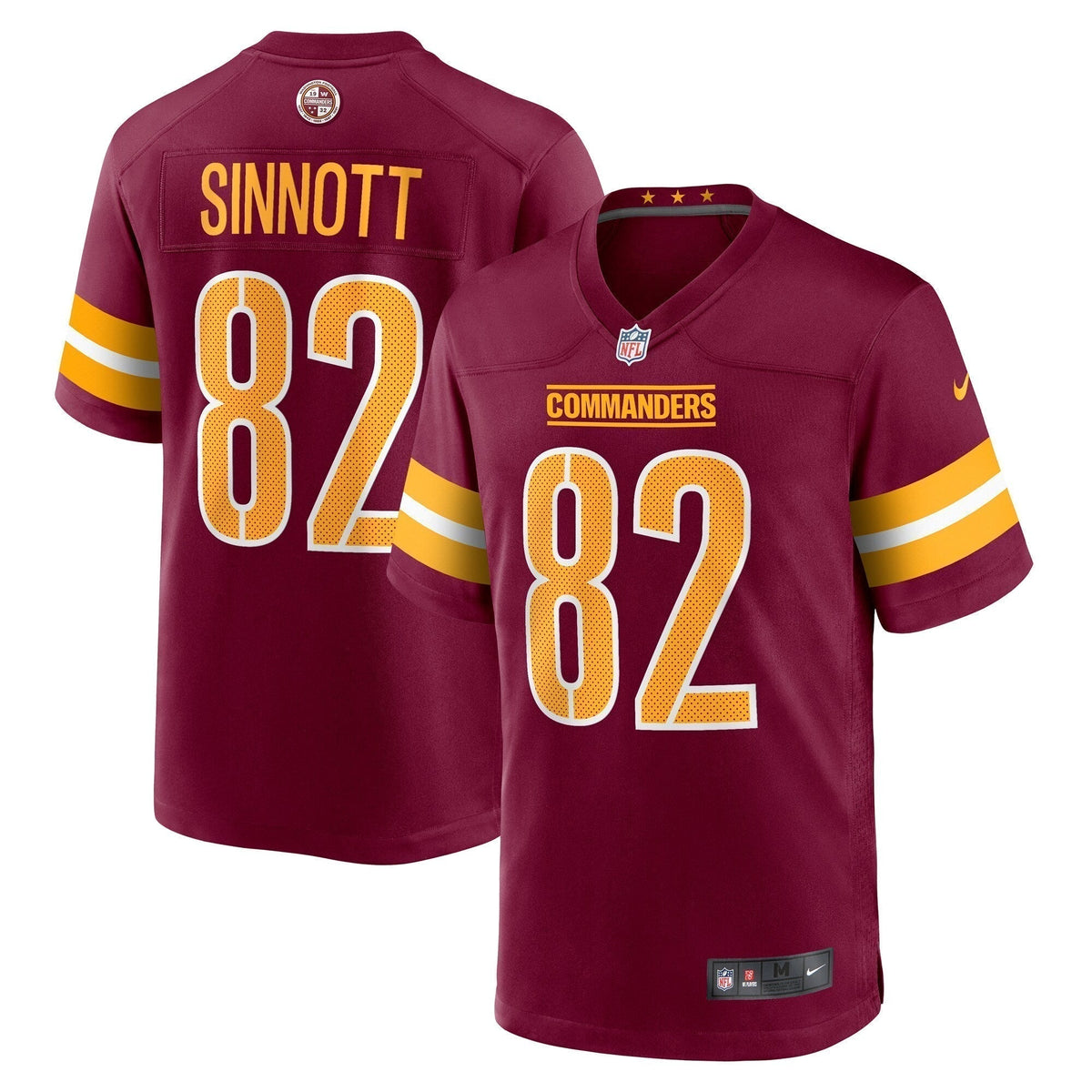 Ben Sinnott Washington Commanders   Game Jersey -  Burgundy