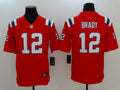 Men's New England Patriots Tom Brady Red Game Jersey