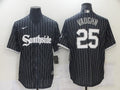 Men's Chicago White Sox Jim Abbott #25 Black Replica Baseball Jersey