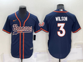 Men's Denver Broncos Russell Wilson Navy Game Jersey Joint Edition