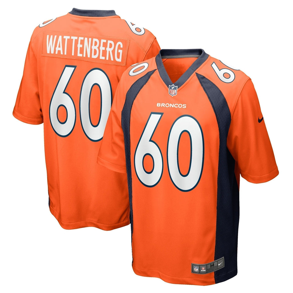 Luke Wattenberg Denver Broncos  Game   Jersey - Orange