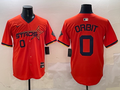 Men's Houston Astros Orbit #0 Orange 2025 City Connect Limited Player Jersey1