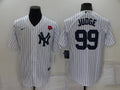 Men's New York Yankees Aaron Judge #99 White Replica Player Jersey1
