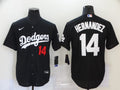Men's Los Angeles Dodgers Enrique Hernandez Black Stitched Jersey