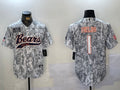 Men's Chicago Bears Justin Fields Arctic Camo 2024 Salute to Service Player Jersey