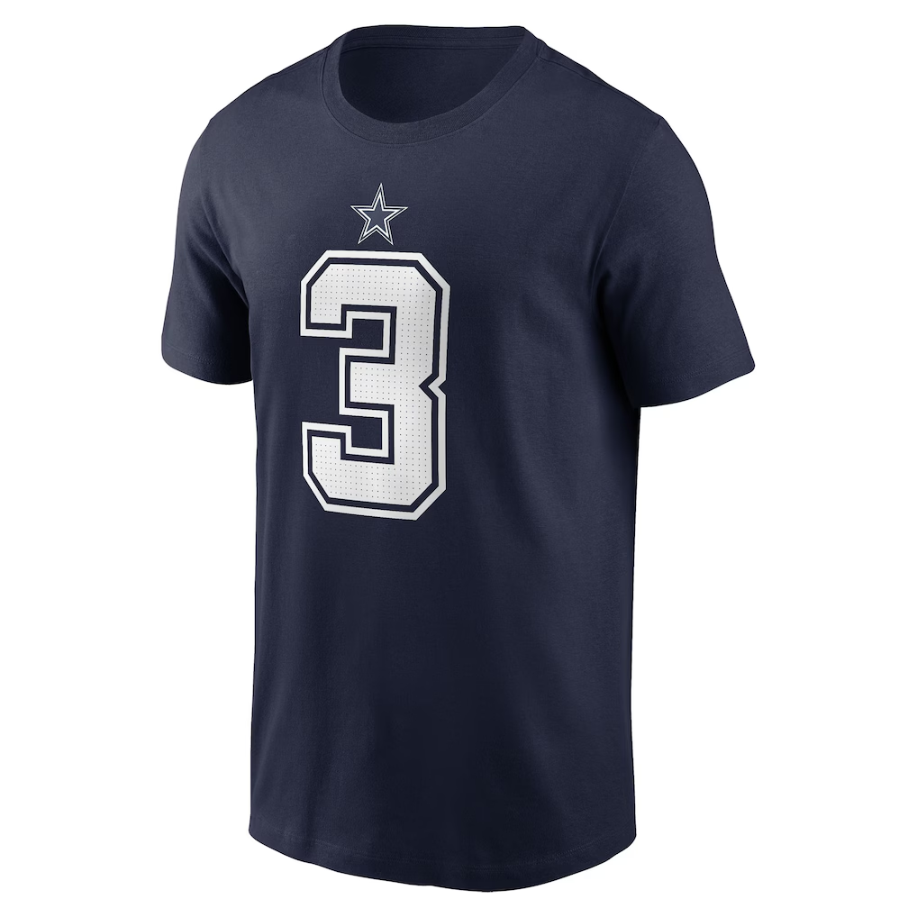 Men's Dallas Cowboys George Pickens  Navy Name & Number T-Shirt