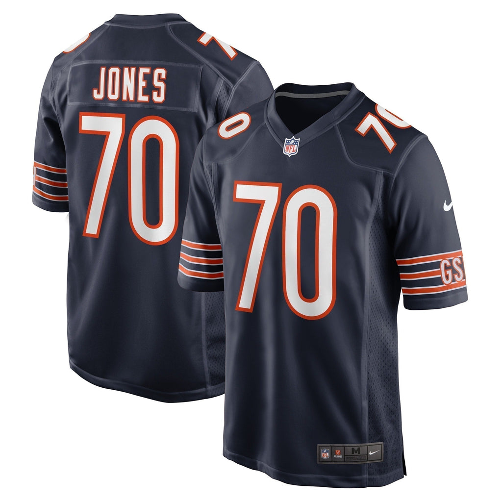 Braxton Jones Chicago Bears Game   Jersey - Navy