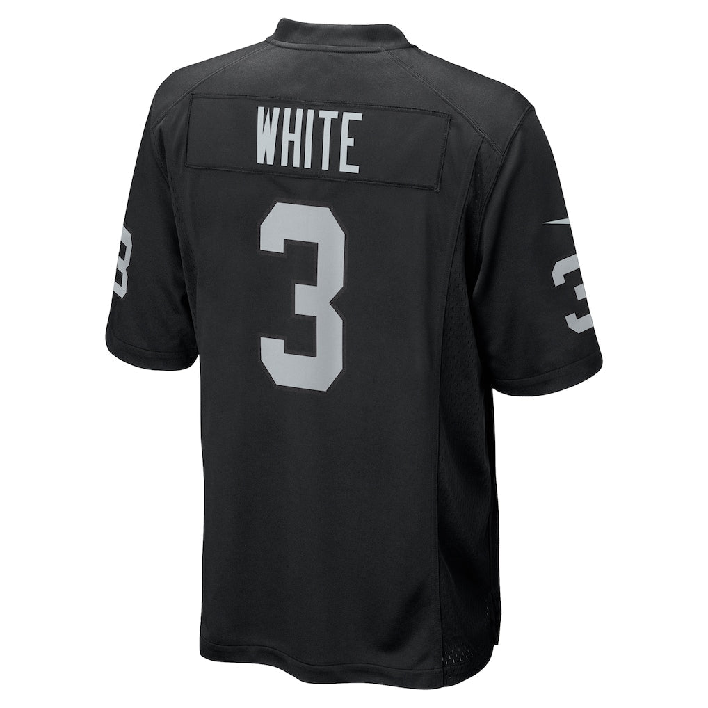 LV.Raiders #3 Zamir White Black Team Game Jersey