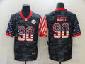 Men's Pittsburgh Steelers T.J. Watt #90 Gray Camouflage Game Player Jersey1