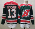 Men's New Jersey1 Devils Nico Hischier #13 Green Player Game Jersey1