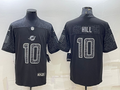 Men's Miami Dolphins Tyreek Hill Black RFLCTV Limited Jersey