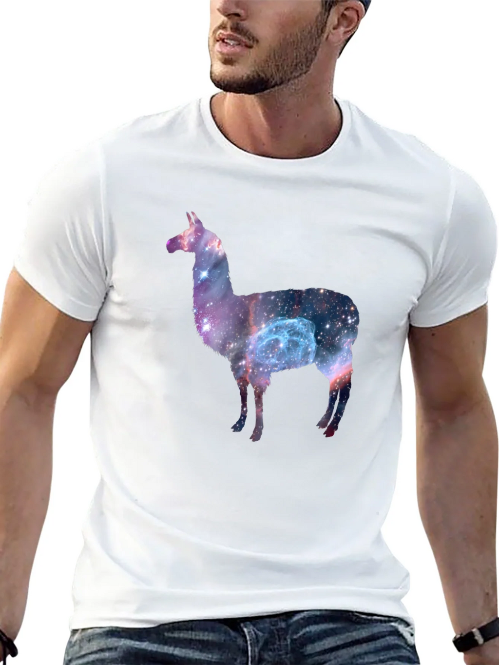 Galaxy Llama Tee - Cosmic Style!